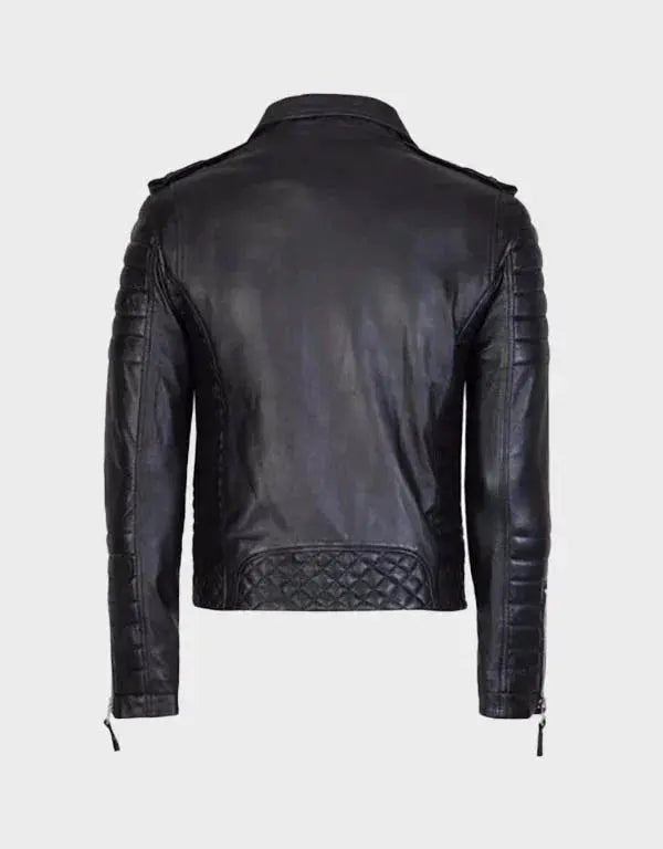 Biker Style Cow-hide Fashion Leather Jacket BS Leather Jackets