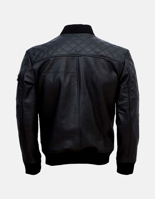 Mens Bomber Classic Leather Jacket