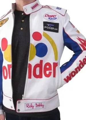Ricky Bobby Jacket - Ricky Booby Wife Costume Women Racing Motorcycle Jacket BS Leathers Jackets