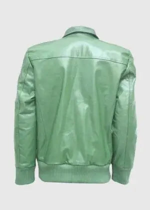 Light Green Leather Jacket BS Leather Jackets