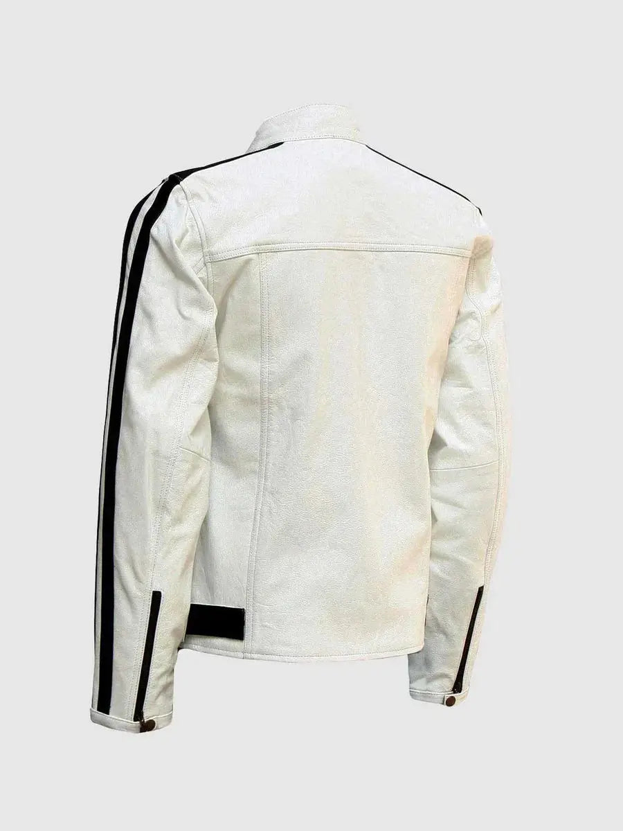 Off White Leather Jacket BS Leather Jackets