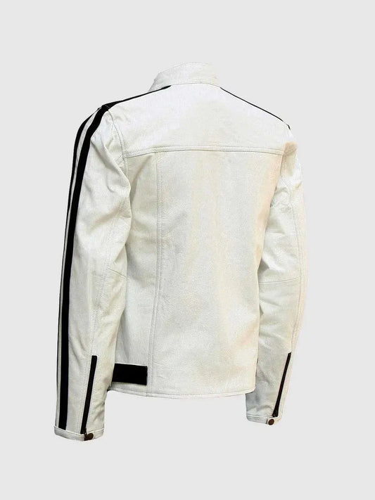 Off White Leather Jacket BS Leather Jackets