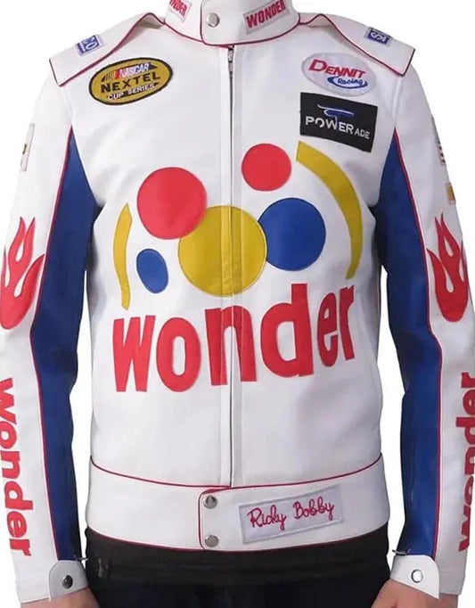 Ricky Bobby Jacket - Ricky Booby Wife Costume Women Racing Motorcycle Jacket BS Leathers Jackets