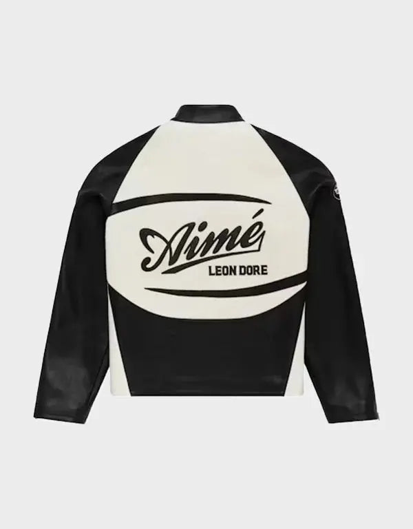 Aime Leon Dore Leather Café Racer Jacket BS Leather Jackets