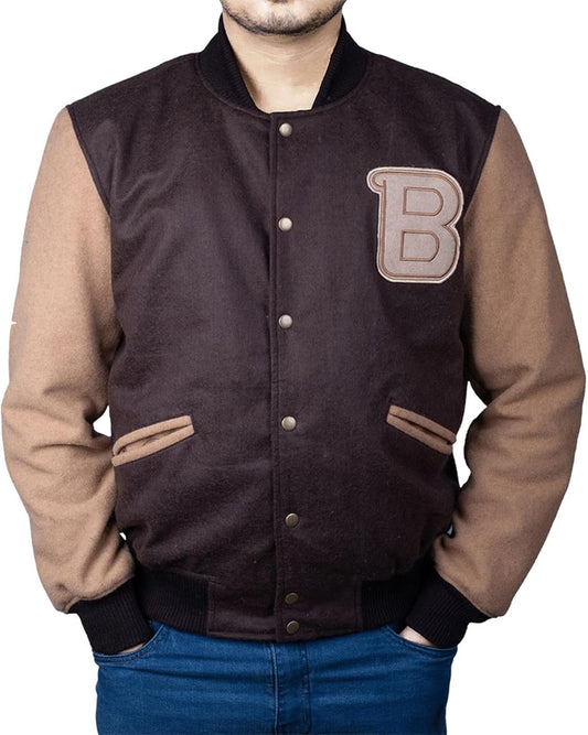 Mens Hotline Miami Varsity Letterman Fashion Wool Bomber Slim Fit Casual Warm Boys College Baseball Jacket BS Leathers Jackets