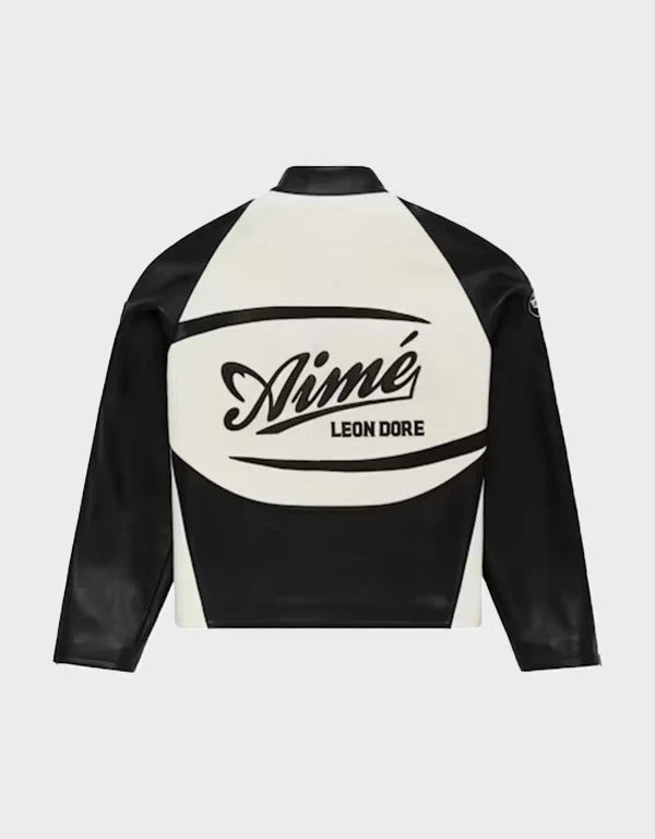 Aime Leon Dore Leather Café Racer Jacket