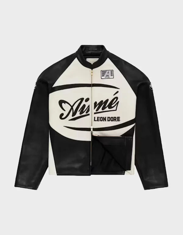 Aime Leon Dore Leather Café Racer Jacket